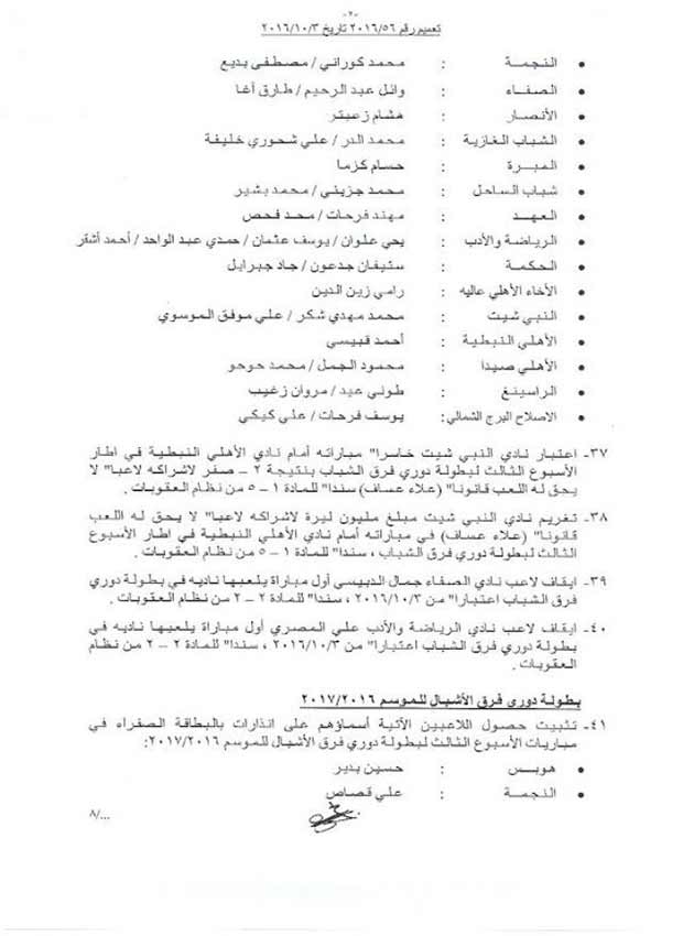 الإتحاد اللبناني يغرّم النجمة والأنصار ويسقط الميادين الى الدرجة الثانية 